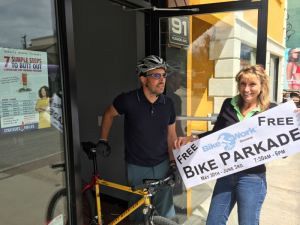 Supervised Bicycle Parkade &amp; Bike-Bucks for Bike-to-Work week in Downtown Salmon Arm